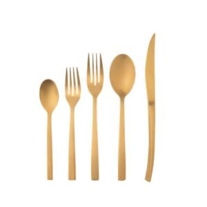 Set de Cubiertos Dorado Matte