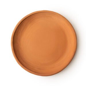 Plato base de barro y terracota artesanal para renta en eventos y celebraciones mexicanas
